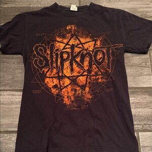 Slipknot Women's Black and Orange Tee
